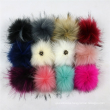 DIY accessories custom size hairy faux raccoon fur pom poms faux fur pom pom